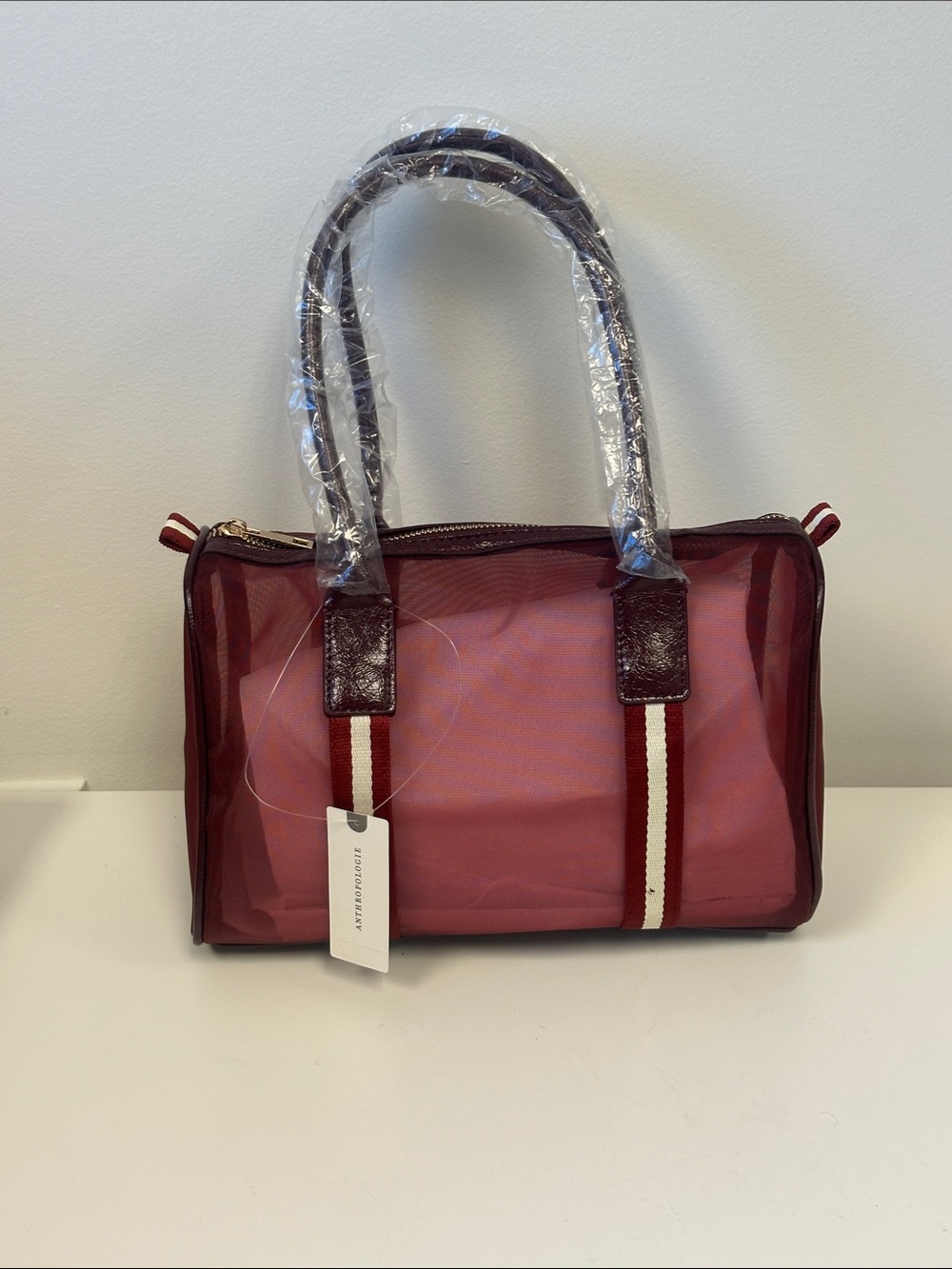 Anthropologie Daily Practice Mesh Bag Red NWT